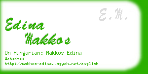 edina makkos business card